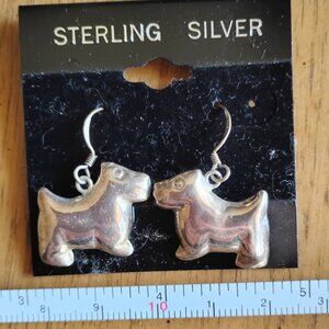 Sterling Scottie/Westie/Terrier Earrings